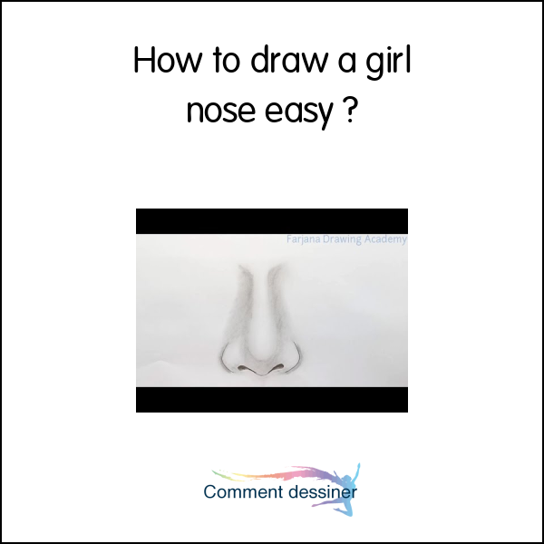 How to draw a girl nose easy